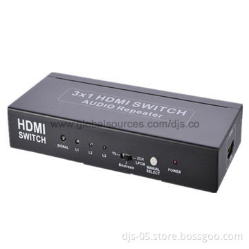HDMI Switch with Audio Converter, CE/FCC Certificate and HDCP-compliant, Supports 3D 1,080p